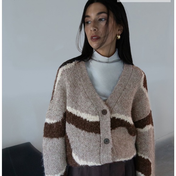 OAK + FORT Sweaters - NWT Oak and Fort Intarsia Cardigan